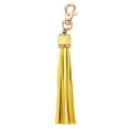 thumbnail image 2 of Tnobhg Tassel Keychain Pendant Faux Leather Solid Color Lobster Clip Fringe Stainless Lightweight Portable DIY Keyring Schoolbag Decoration Pendant, 2 of 8