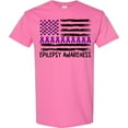 thumbnail image 3 of Inktastic Epilepsy Awareness Purple Ribbons and Flag T-Shirt, 3 of 5