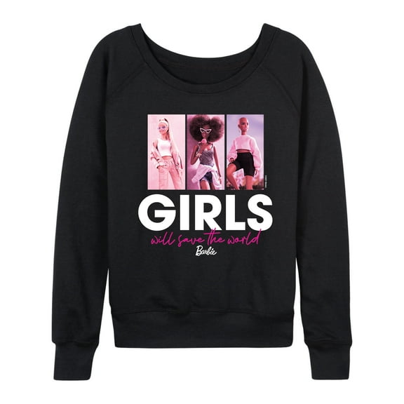 Barbie - Girls Will Save The World - Women's Lightweight French Terry Long Sleeve Shirt