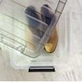 thumbnail image 6 of IRIS USA 19QT Stack & Pull Clear Plastic Storage Box, Lid Gray, Set of 5, 6 of 9