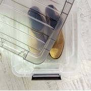 IRIS 19 Qt. Plastic Storage Bin with Lid, Stackable Storage Containers, Tote