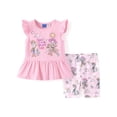 thumbnail image 1 of Conjunto corto de 2 piezas para niña Disney Toy Story, rosa con volantes, 1 of 9