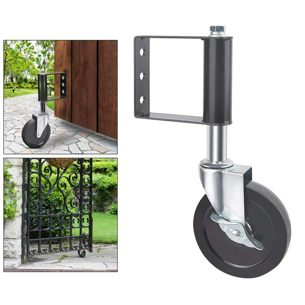 Rueda giratoria de puerta con , rueda Universal de puerta con y 6 agujeros licencia de montaje absorción de choque rueda giratoria pulg Yotijar rueda de la puerta de la cerca