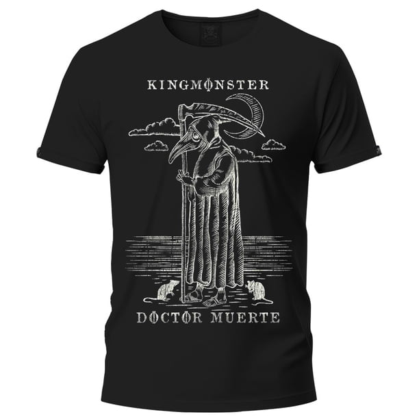 Playera Negra Manga Corta Extra Grande Dr. Muerte
