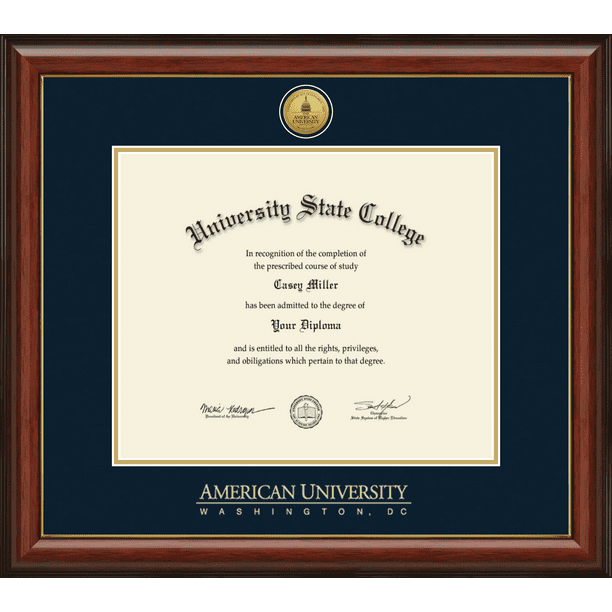 American University Officially Licensed Juris Doctor Gold Printed