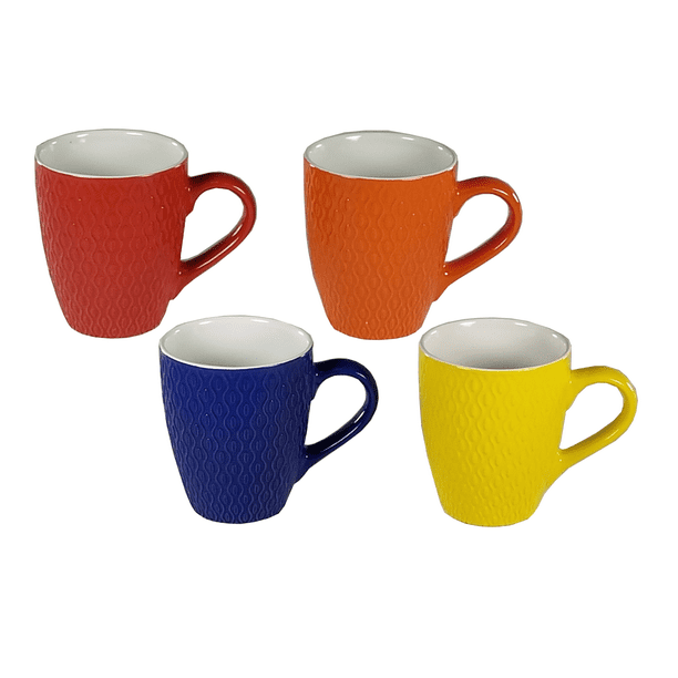 House 2 Home 4 Pc MultiColor Coffee Mug Set, 15 oz