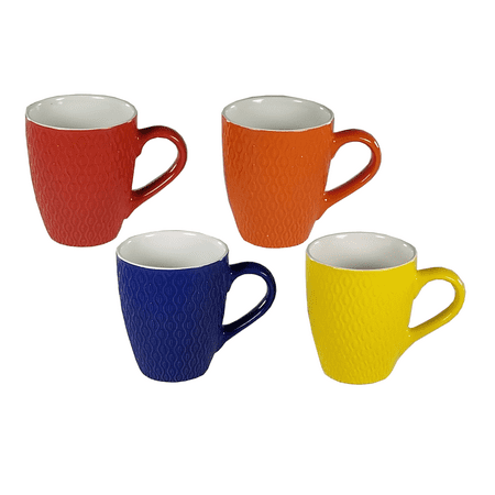 House 2 Home 4 Pc 15oz Multi-Color Ceramic Coffee Mug Set