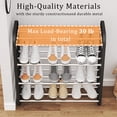 thumbnail image 2 of FORHVIPS Shoe Rack,4-Tier Stackable Shoe Organizer,Stainless Steel Shoe Storage Shelf Organizer,12 Pairs Shoe Rack for Closet Entryway,Dorm Room,Easy to Assemble,Sliver, 2 of 8