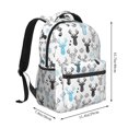 thumbnail image 2 of Balery Winter Art Blue and Black Moose Mochila Escolar Impresa, Mochila Ligera para Viajes Casual, Mochila Duradera y Cómoda Multifuncional, Mochila para Laptop-One Size, 2 of 5