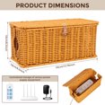 Cable Management Box Handmade Rattan Cord Organizer with Lid for Power ...