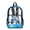 Sea Turtle Hibiscus Blue, variant on COEQINE Clear Backpack for School Multi-Pocket Bookbag PVC Polyester See Through Book Bag with Padded Shoulder Straps, Heavy Duty Work Bag Transparent Daypack, Black Cat Polka Dots