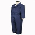 thumbnail image 6 of Wyobmus Men's Jumpsuits Solide Color Long Sleeve Jumpsuit Loose Fit Mackle Pockets Zipper Lapel Coveralls Navy, 6 of 9