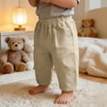 thumbnail image 4 of SONXAHE Solid‑Tone Casual Pants for Toddler Boy Harem‑Cut Casual Pants Indoor Play Bottoms, 4 of 5