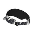 thumbnail image 2 of Fotbe Artistic Black White Peacocks Visera Deportiva con Diseño, Gorra Abierta Ajustable de Algodón para Mujer y Hombre, 2 of 7