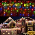 thumbnail image 3 of Decoración navideña 2024, guirnalda de luces LED con forma de carámbano para exteriores, caída de 0,5/0,6/0,7 m, guirnalda de calle para la casa, Nochevieja, 3 of 5