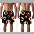 thumbnail image 3 of luoweisi Men's Beach Shorts Quick Dry Swim Trunks with Mesh Lining Halloween Eyeballs L, 3 of 5