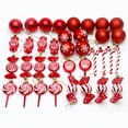 thumbnail image 3 of Christmas Ball Ornaments 36PCS for Christmas Decorations, Xmas Tree Shatterproof Candy Shape Ornaments with Hanging Lollipop for Holiday, Wreath and Party Decorations, 3 of 6
