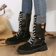 thumbnail image 4 of B91xZ Bottes Mi-Mollet pour Femmes Chaudes Mode Hiver Bottes pour Femmes, Noir 8, 4 of 5