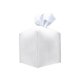 thumbnail image 1 of Caja de pañuelos de cuero blanca de 5 x 5 con cubierta de cuero plegable cuadrada, 1 of 5