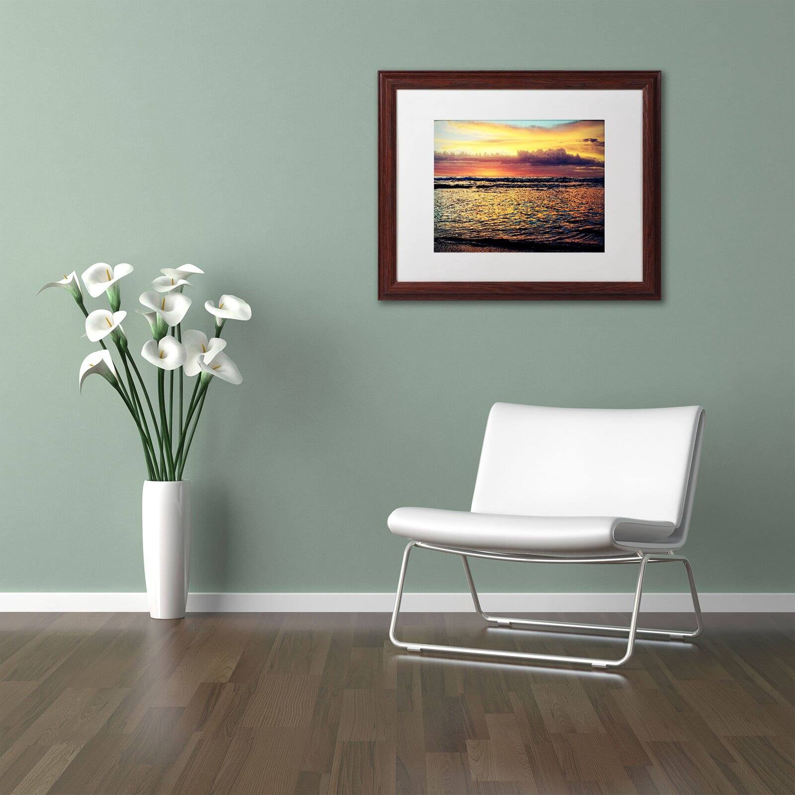 Trademark Fine Art "Morning Glory" Canvas Art by Beata Czyzowska Young, White Matte, Black Frame