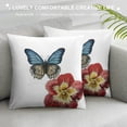 thumbnail image 3 of PHYHOO Outdoor Decorative Pillow Covers Floral Butterfly Throw Pillows Spring Farmhouse Pillowcases Linen Cushion Covers for Couch Bed Sofa Chair Home Decor, 3 of 5