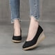 thumbnail image 2 of Amzcrzy Zapatos de mujer,Zapatos de mujer,Zapatillas de mujer, Sandalias de vestir de lona con plataforma y tacón alto y punta cerrada para mujer Sandalias Mujer Zapatillas De Casa, 2 of 3