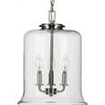 thumbnail image 3 of Progress Lighting Winslett 3-Light Pendant, Brushed Nickel, Seeded Glass Shade, 3 of 6