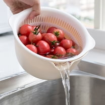 Multifunctional Double Draining Basket, Dishwashing Basin Fruit Tray, Household Plastic Vegetable Basket, for Kitchen Sink, Washing Draining Storage