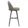 thumbnail image 4 of Weston Home Krista 29" Metal Swivel Mid-Back Bar Stools, Set of 2, Light Grey, 4 of 9