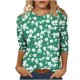 thumbnail image 2 of Fiudx Ofertas Flash Del Día Solo En Línea Camiseta Estampada para Mujer, Blusa de Manga 3/4 de Longitud Media, Tops Informales con Cuello Redondo, 2 of 4