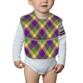thumbnail image 6 of Hirioo Mardi Gras Plaid for Baby Waterproof Pocket Bib Adjustable Closed for Babies Toddlers with Large Pocket 6-24Months, 6 of 8