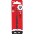 thumbnail image 2 of Shockwave 48-32-4573 Impact Duty Power Bit, NO 3, Square Recess, 3-1/2 in OAL, Proprietary Steel, 2 of 6