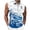Blue, variant on Men Gradient Polo Shirt Slim Fit Sleeveless Golf Shirt Performance Casual T-Shirts Yellow M