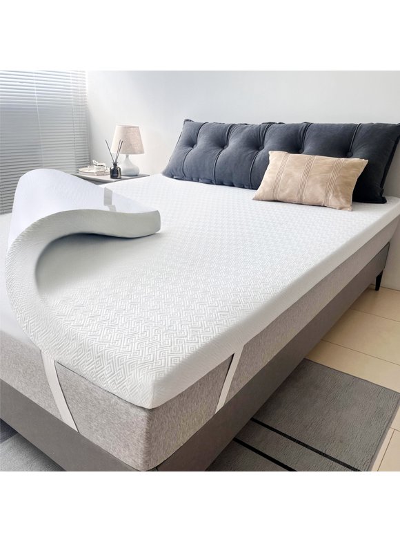 Airensky 2 Inch Memory Foam Mattress Topper,Cooling Gel Infused High Density Twin XL(39"x80") Topper with Removable Skin-Friendly Cover,Bed Topper for Pressure Relief Back Pain, CertiPUR-US Certified