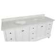 thumbnail image 6 of Bella 72" Double Bathroom Vanity with White Cabinet and Engineered Marble Top, 6 of 7