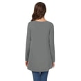 thumbnail image 3 of Anygrew Women's Long Sleeve V Neck Shirts Casual Fall Tunic Tops Blouse, 3 of 6