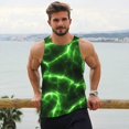 thumbnail image 6 of Salouo Green Lightning for Men's Tank Tops,Sleeveless Muscle Shirts for Men Quick Dry Workout Tank Top Gym Muscle Tee Fitness Bodybuilding Sleeveless T Shirt-XX-Large, 6 of 7