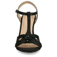 thumbnail image 6 of Journee Womens Valry Woven T-Strap Stiletto Dress Sandals, Widths Available, 6 of 9
