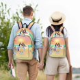 thumbnail image 4 of Silaia Bluey Print Canvas Durable Rugged Backpack for Men and Women, Laptop Sleeve, Travel, Work, Book bag Rucksack or Satchel-Small, 4 of 5