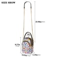 thumbnail image 2 of FORMRS Crossbody Bag for Women Quilted Travel Shoulder Cell Phone Purse with Chain Strap Handbag, Purple Wildflower Pattern, 2 of 7
