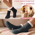 thumbnail image 6 of Loritta Secret Women's Fuzzy Slipper Socks 2 Pairs Winter Cozy Warm Thick Socks with Non-Slip Grippers, 6 of 9