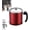 Red, variant on Stainless Steel Oil Filter Pot Can, Large Capacity Grease Container Storage Pot Dispenser with 304 Fine Mesh Strainer and Lid for Storing Filter Separator Frying Oil and Cooking Grease (Primary)
