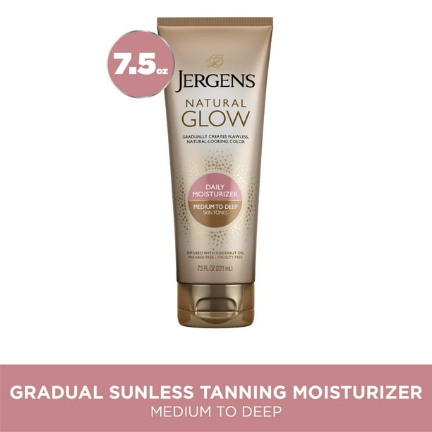 Jergens Natural Glow Sunless Tanning Daily Body Lotion, Medium to Deep
