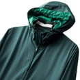 thumbnail image 5 of CHEEREAM Rain Jacket Men Waterproof Sleeve Zipper Pocket Thin Coat Outdoor Jacket Casual Hiking Windbreaker Shell Hooded Green M, 5 of 9