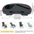 thumbnail image 4 of JTWEEN Plateau de Chaise Gravité, Porte-Gobelet Latéral pour Fauteuil Inclinable pour Rangement de Gobelets d'Eau et Collations, Porte-Gobelet Amovible, Table d'Appoint Portable pour Chaise de Pelouse pour Plage, Pêche, Voyage, Pique-Nique, 4 of 7