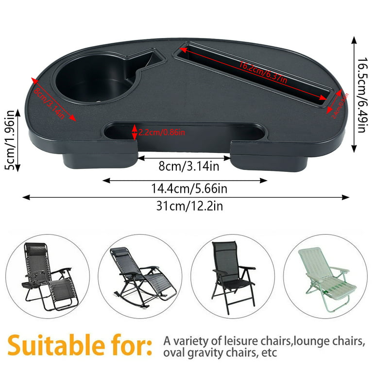 Outdoor Chair Side Storage Tray, Recliner Chair Tray, Universal Cup Holder,  Camping Accessories - Temu