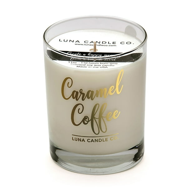 Fragrant Caramel Coffee Scented Jar Candle, Natural Soy Wax Walmart