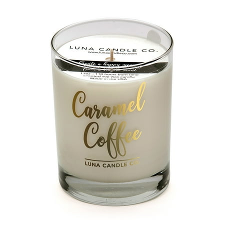 Luna Candle Co. Natural Soy Wax Caramel Coffee Scented (Best Coffee Scented Candle)