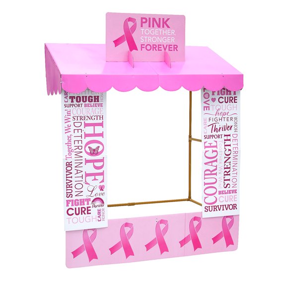 Fun Express 42" x 57" Breast Cancer Awareness Tabletop Hut with Frame - 6 Pieces