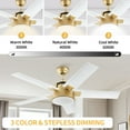 thumbnail image 4 of DWVO 52in Ceiling Fan with Light and Remote, 6-Speed 3 Blades, Memory Function - White, 4 of 8